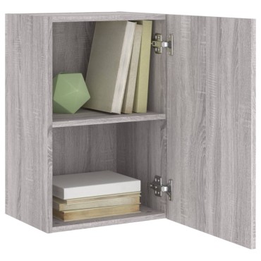 vidaXL Έπιπλο Τοίχου Τηλεόρασης Γκρι Sonoma 40,5x30x60cm Επεξ. Ξύλο