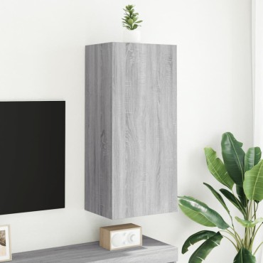 vidaXL Έπιπλο Τοίχου Τηλεόρασης Γκρι Sonoma 40,5x30x90cm Επεξ. Ξύλο