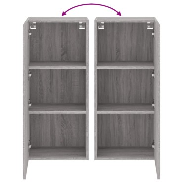 vidaXL Έπιπλο Τοίχου Τηλεόρασης Γκρι Sonoma 40,5x30x90cm Επεξ. Ξύλο