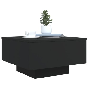 vidaXL Τραπεζάκι Σαλονιού Μαύρο 55x55x31cm από Επεξεργασμένο Ξύλο 1 τεμ.