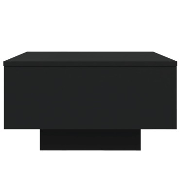vidaXL Τραπεζάκι Σαλονιού με Φώτα LED Μαύρο 55x55x31cm 1 τεμ.