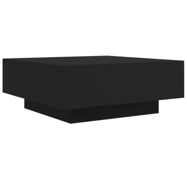 vidaXL Τραπεζάκι Σαλονιού Μαύρο 80x80x31cm Επεξεργασμένο Ξύλο 1 τεμ.