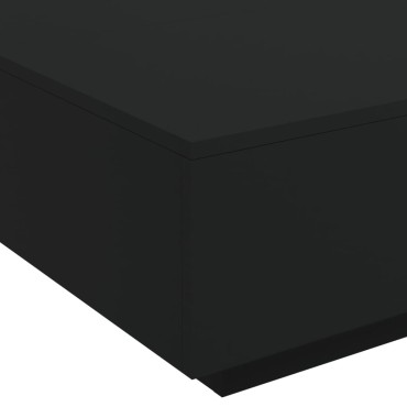 vidaXL Τραπεζάκι Σαλονιού Μαύρο 80x80x31cm Επεξεργασμένο Ξύλο 1 τεμ.