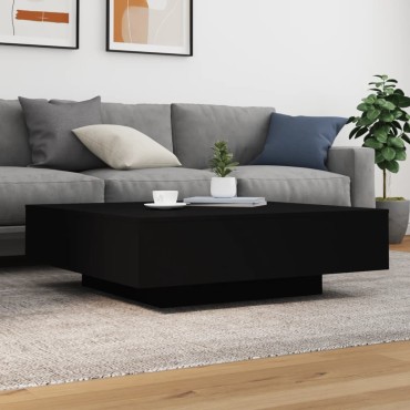 vidaXL Τραπεζάκι Σαλονιού Μαύρο 100x100x31cm από Επεξεργασμένο Ξύλο 1 τεμ.
