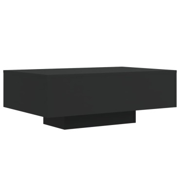 vidaXL Τραπεζάκι Σαλονιού με Φώτα LED Μαύρο 85x55x31cm 1 τεμ.