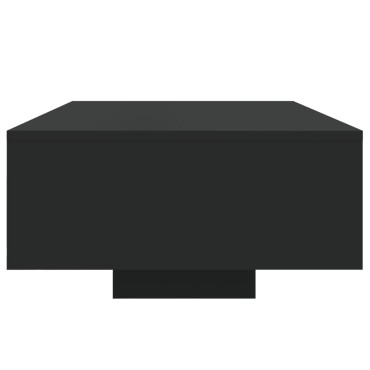 vidaXL Τραπεζάκι Σαλονιού με Φώτα LED Μαύρο 85x55x31cm 1 τεμ.