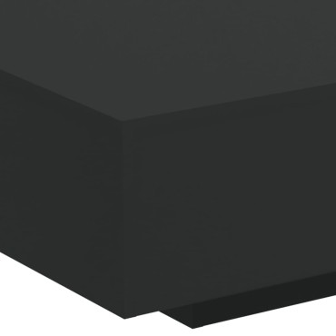 vidaXL Τραπεζάκι Σαλονιού με Φώτα LED Μαύρο 85x55x31cm 1 τεμ.