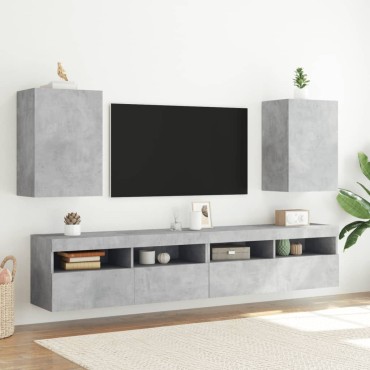 vidaXL Έπιπλο Τοίχου Τηλεόρασης Γκρι Σκυρ. 40,5x30x60cm Επεξ. Ξύλο