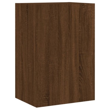 vidaXL Έπιπλα Τοίχου Τηλ. 2 τεμ. Καφέ Δρυς 40,5x30x60cm Επεξ. Ξύλο
