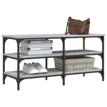 vidaXL Παπουτσοθήκη Γκρι Sonoma 100x38,5x49cm από Επεξεργασμένο Ξύλο 1 τεμ.