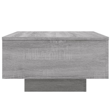 vidaXL Τραπεζάκι Σαλονιού με Φώτα LED Γκρι Sonoma 55x55x31cm 1 τεμ.