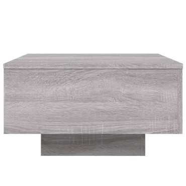 vidaXL Τραπεζάκι Σαλονιού με Φώτα LED Γκρι Sonoma 55x55x31cm 1 τεμ.