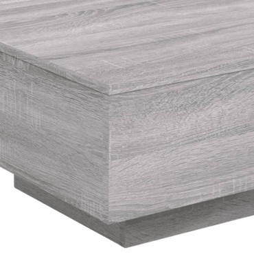 vidaXL Τραπεζάκι Σαλονιού με Φώτα LED Γκρι Sonoma 55x55x31cm 1 τεμ.