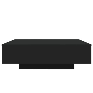 vidaXL Τραπεζάκι Σαλονιού με Φώτα LED Μαύρο 100x100x31cm 1 τεμ.