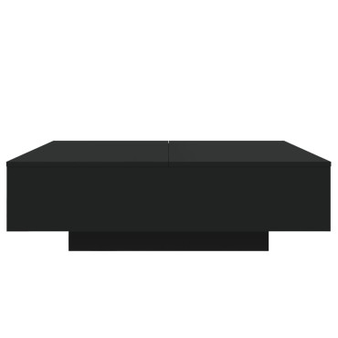 vidaXL Τραπεζάκι Σαλονιού με Φώτα LED Μαύρο 100x100x31cm 1 τεμ.