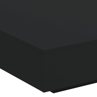 vidaXL Τραπεζάκι Σαλονιού με Φώτα LED Μαύρο 100x100x31cm 1 τεμ.