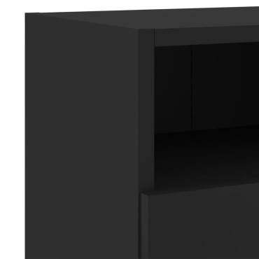 vidaXL Ντουλάπι Τοίχου Τηλεόρασης Μαύρο 60x30x30cm από Επεξ. Ξύλο