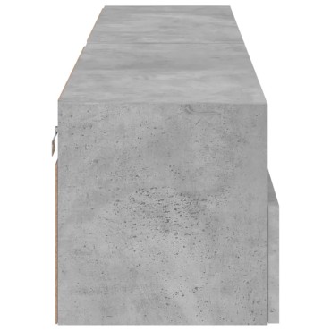 vidaXL Ντουλάπια Τοίχου Τηλ. 2 τεμ. Γκρι Σκυρ. 80x30x30cm Επεξ. Ξύλο