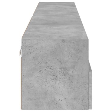vidaXL Ντουλάπια Τηλ. Τοίχου 2 τεμ. Γκρι Σκυρ. 100x30x30cm Επεξ. Ξύλο