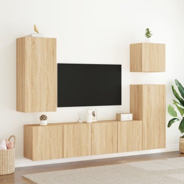 vidaXL Έπιπλο Τοίχου Τηλεόρασης Sonoma Δρυς 40,5x30x90cm Επεξ. Ξύλο
