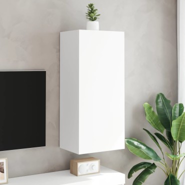 vidaXL Έπιπλο Τοίχου Τηλεόρασης Λευκό 40,5x30x90cm από Επεξ. Ξύλο