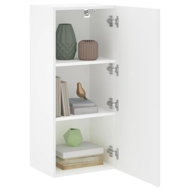 vidaXL Έπιπλο Τοίχου Τηλεόρασης Λευκό 40,5x30x90cm από Επεξ. Ξύλο