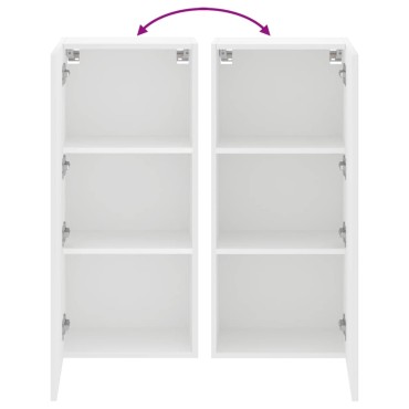 vidaXL Έπιπλο Τοίχου Τηλεόρασης Λευκό 40,5x30x90cm από Επεξ. Ξύλο