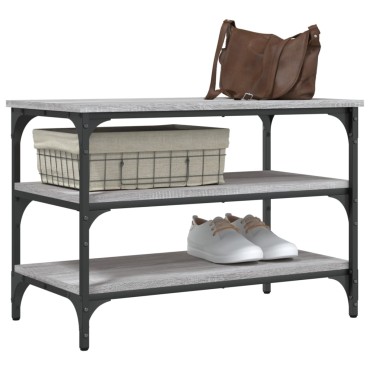 vidaXL Παπουτσοθήκη Γκρι Sonoma 70x38,5x49cm από Επεξεργασμένο Ξύλο 1 τεμ.