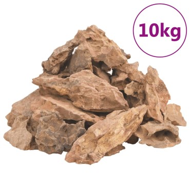 vidaXL Πέτρες λάβας Καφέ 10 κιλά 1-10 εκ.