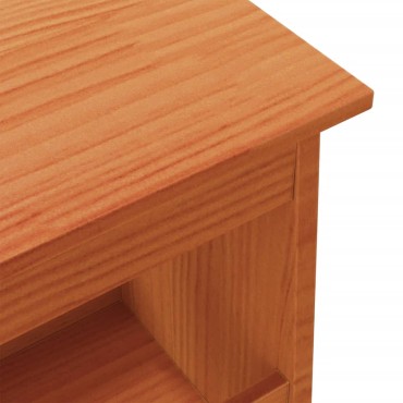 vidaXL Παγκάκι Χολ Καφέ Κεριού 100x28x45cm από Μασίφ Ξύλο Πεύκου 1 τεμ.