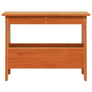 vidaXL Παγκάκι Χολ Καφέ Κεριού 60x28x45cm από Μασίφ Ξύλο Πεύκου 1 τεμ.