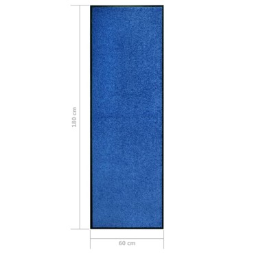 vidaXL Πατάκι Εισόδου Πλενόμενο Μπλε 60 x 180 εκ.