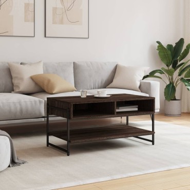 vidaXL Τραπεζάκι Σαλονιού Καφέ Δρυς 90x50x45cm Επεξεργασμένο Ξύλο 1 τεμ.