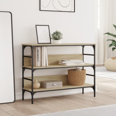 vidaXL Τραπέζι Κονσόλα Sonoma Δρυς 100x32x75cm Επεξεργασμένο Ξύλο 1 τεμ.