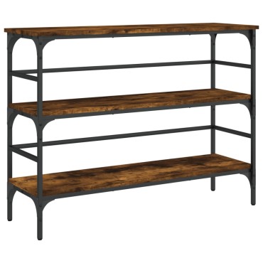 vidaXL Τραπέζι Κονσόλα Καπνιστή Δρυς 100x32x75cm Επεξεργασμένο Ξύλο 1 τεμ.