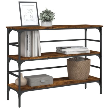 vidaXL Τραπέζι Κονσόλα Καπνιστή Δρυς 100x32x75cm Επεξεργασμένο Ξύλο 1 τεμ.