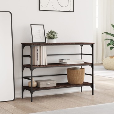 vidaXL Τραπέζι Κονσόλα Καφέ Δρυς 100x32x75cm Επεξεργασμένο Ξύλο 1 τεμ.