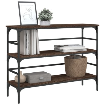 vidaXL Τραπέζι Κονσόλα Καφέ Δρυς 100x32x75cm Επεξεργασμένο Ξύλο 1 τεμ.