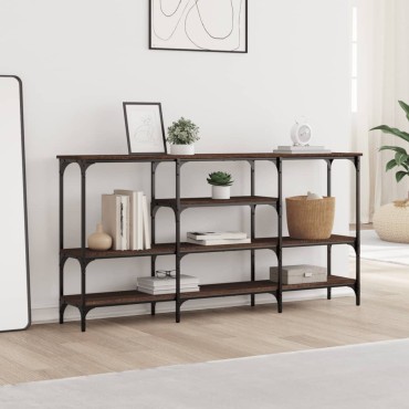 vidaXL Τραπέζι Κονσόλα Καφέ Δρυς 160x29x80cm Επεξεργασμένο Ξύλο 1 τεμ.