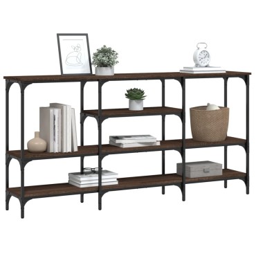 vidaXL Τραπέζι Κονσόλα Καφέ Δρυς 160x29x80cm Επεξεργασμένο Ξύλο 1 τεμ.