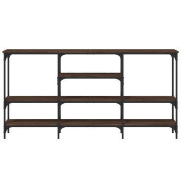 vidaXL Τραπέζι Κονσόλα Καφέ Δρυς 160x29x80cm Επεξεργασμένο Ξύλο 1 τεμ.