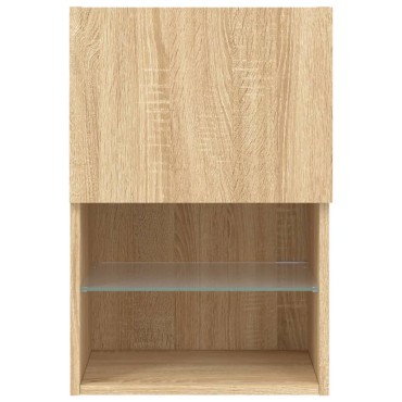 vidaXL Έπιπλα Τηλεόρασης με LED 2 τεμ. Sonoma Δρυς 40,5x30x60cm