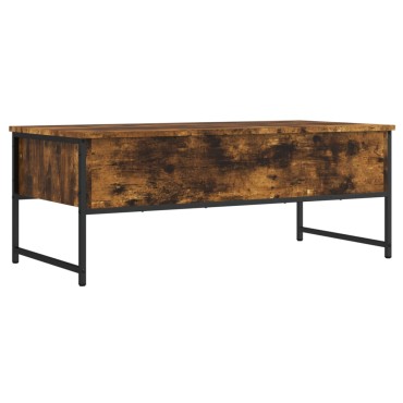 vidaXL Τραπεζάκι Σαλονιού Καπνιστή Δρυς 101x49x39,5cm Επεξεργ. Ξύλο 1 τεμ.