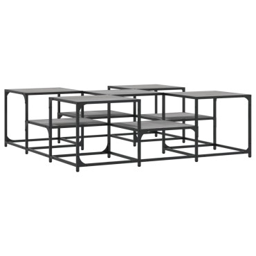 vidaXL Τραπεζάκι Σαλονιού Γκρι Sonoma 121x121x40cm Επεξεργ. Ξύλο 1 τεμ.