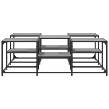 vidaXL Τραπεζάκι Σαλονιού Γκρι Sonoma 121x121x40cm Επεξεργ. Ξύλο 1 τεμ.