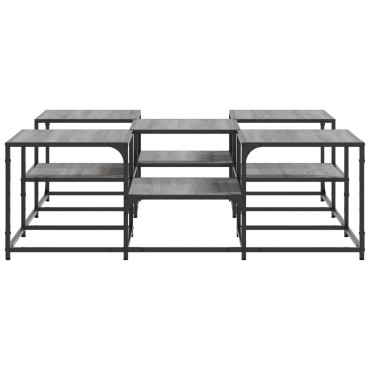 vidaXL Τραπεζάκι Σαλονιού Γκρι Sonoma 121x121x40cm Επεξεργ. Ξύλο 1 τεμ.