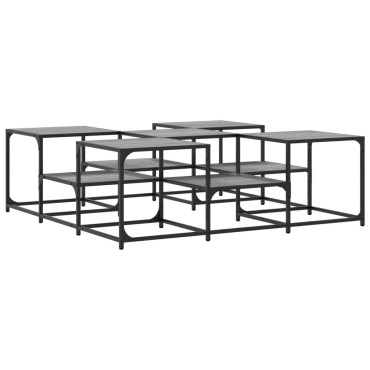 vidaXL Τραπεζάκι Σαλονιού Γκρι Sonoma 121x121x40cm Επεξεργ. Ξύλο 1 τεμ.