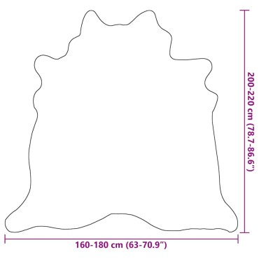 vidaXL Χαλί Μπεζ 180x220cm από Γνήσιο Δέρμα Αγελάδας