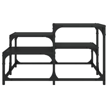 vidaXL Τραπεζάκι Σαλονιού Μαύρο 68x68x40cm Επεξεργασμένο Ξύλο 1 τεμ.