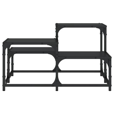 vidaXL Τραπεζάκι Σαλονιού Μαύρο 68x68x40cm Επεξεργασμένο Ξύλο 1 τεμ.